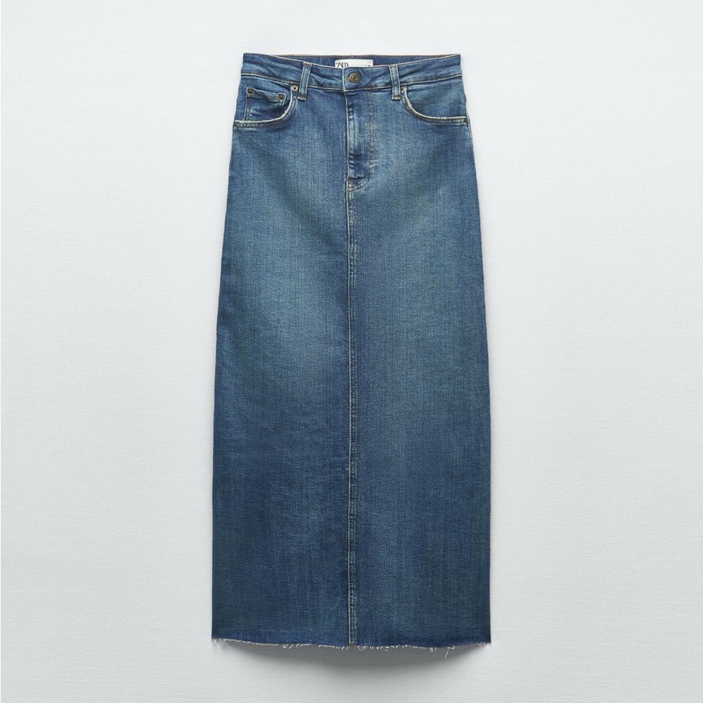 Zara Denim Pencil Skirt